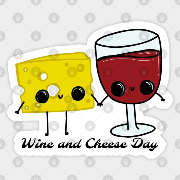 National Wine and Cheese Day Sticker by HolidayBug